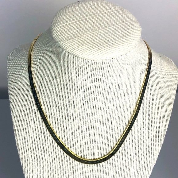 Jennifer Zeuner Gold Herringbone Necklace 14”-16” - Picture 5 of 12